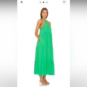 Show Me Your Mumu Hallie Halter Dress  in Spring Green